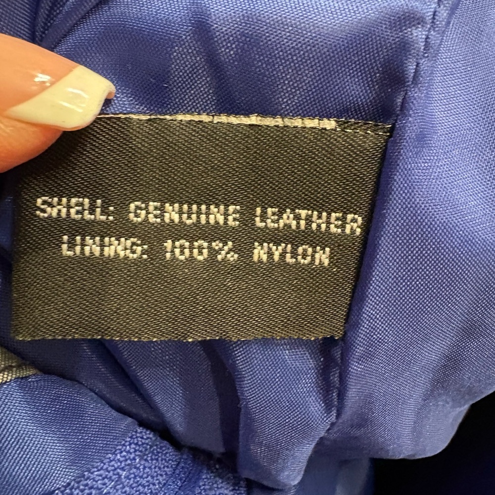Express Vintage Leather Blue Suede Womens Skirt Office Siren Corpcore Western - Picture 5 of 5